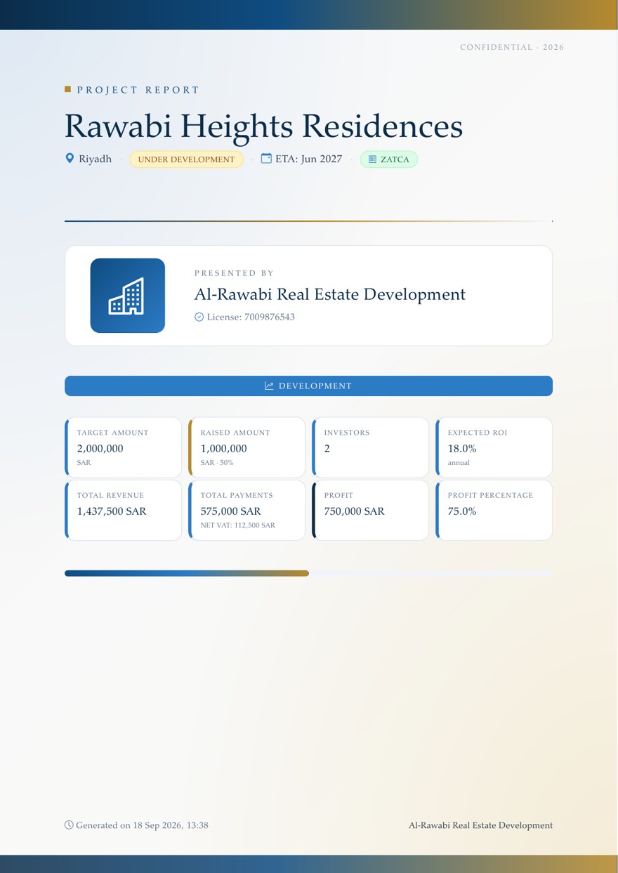 Project report in English, in riyals